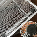 Portable Desktop Folding Cooling Metal Mesh Adjustable Ventilated Holder(Silver Gray)