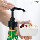 5 PCS Household Fuel Consumption Quantitative Bottle Press Type Nozzle Pump Head(Black)