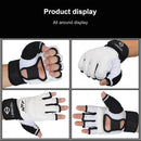 Half Fingers Adults Sandbag Training Boxing Gloves PU Leather Fitness Sparring Taekwondo Gloves, SIZE:M