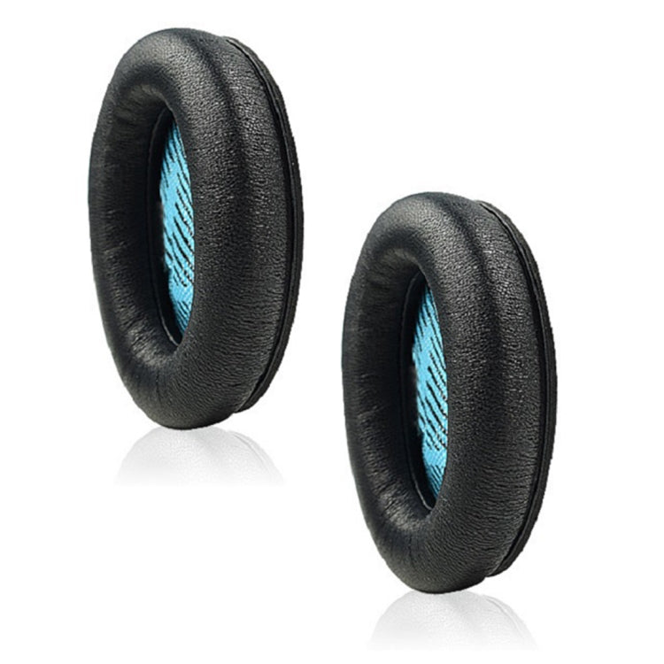 2 PCS For BOSE QC15 / QC25 / QC35 Lambskin Leather Earphone Cover Earmuffs(Black)