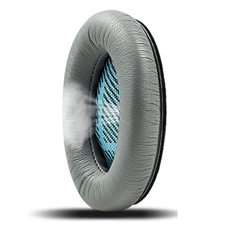 2 PCS For BOSE QC15 / QC25 / QC35 Lambskin Leather Earphone Cover Earmuffs(Black)