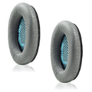 2 PCS For BOSE QC15 / QC25 / QC35 Lambskin Leather Earphone Cover Earmuffs(Gray)