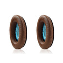 2 PCS For BOSE QC15 / QC25 / QC35 Lambskin Leather Earphone Cover Earmuffs(Brown)