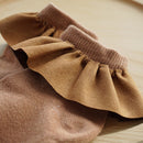 Spring And Autumn Fleece Big Lace Socks Girls Short Cotton Socks Princess Socks, Size:L(Pickles Green)