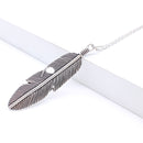 Simple Classic pendant Necklace Feather Necklace Long Sweater Chain Jewelry choker Necklace for Women(Gold)