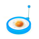 DIY Breakfast Round Silicone Egg Ring Fried Egg Mould Pancake Ring Non-stick Kitchen Cooking Mould(Blue)