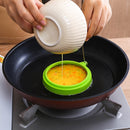 DIY Breakfast Round Silicone Egg Ring Fried Egg Mould Pancake Ring Non-stick Kitchen Cooking Mould(Blue)
