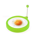 DIY Breakfast Round Silicone Egg Ring Fried Egg Mould Pancake Ring Non-stick Kitchen Cooking Mould(Green)