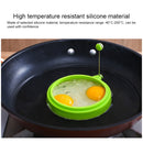DIY Breakfast Round Silicone Egg Ring Fried Egg Mould Pancake Ring Non-stick Kitchen Cooking Mould(Green)