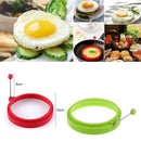 DIY Breakfast Round Silicone Egg Ring Fried Egg Mould Pancake Ring Non-stick Kitchen Cooking Mould(Green)