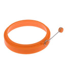 DIY Breakfast Round Silicone Egg Ring Fried Egg Mould Pancake Ring Non-stick Kitchen Cooking Mould(Orange)