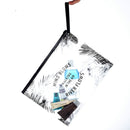 5 PCS Fashion Travel Women Clear Transparent Cosmetic Bag Small Large PVC Necessary Makeup Bag Case Bath Wash Organizer Set(Coconut Tree (23 * 16.5cm))