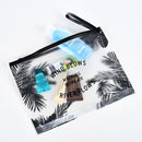 5 PCS Fashion Travel Women Clear Transparent Cosmetic Bag Small Large PVC Necessary Makeup Bag Case Bath Wash Organizer Set(Coconut Tree (23 * 16.5cm))