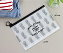 5 PCS Fashion Travel Women Clear Transparent Cosmetic Bag Small Large PVC Necessary Makeup Bag Case Bath Wash Organizer Set(Coconut Tree (23 * 16.5cm))