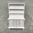 1/12 Dollhouse Miniature Furniture Multifunction Wood Cabinet Bookcase(White)