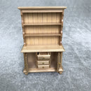 1/12 Dollhouse Miniature Furniture Multifunction Wood Cabinet Bookcase(Wood Color)