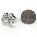 Dollhouse Miniature Metal Tea Kettle Pot Classic Pretend Play Furniture Toys for Kitchen Accessory