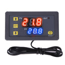 High-precision Microcomputer Intelligent Digital Display Switch Thermostat, Style:12V Power Supply(Red and Green Display)