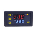High-precision Microcomputer Intelligent Digital Display Switch Thermostat, Style:12V Power Supply(Red and Green Display)
