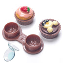 Cartoon Cute Cream Cake Glasses Double Box Contact Lenses Couple Box(Red)