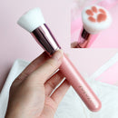 MMZ Cat Claw Loose Powder Multi-function Makeup Brush Fiber Hair Makeup Tool(Pink Long Handle)