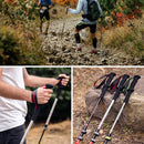 Naturehike External Lock Telescopic Ultra-light Carbon Trekking Cane Outdoor Climbing Equipment(Starry Black)