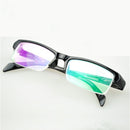 Women Men Half Frame Myopia Glasses HD AC Green Film Lens Myopia Eyeglasses(-1.00D)