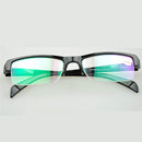 Women Men Half Frame Myopia Glasses HD AC Green Film Lens Myopia Eyeglasses(-2.00D)