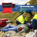 CPR Emergency Face Shield Mask Key Ring Breathing Mask(Black)