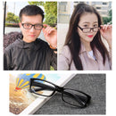 Suyan Artifact Plain Glass Spectacles Light Frame Glasses(Black)