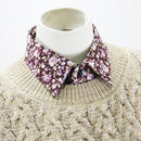Small Floral Cotton Shirt Collar Jacket Decorative Fake Collar, Size:One Size(Brown Floral)