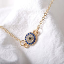 10 PCS Crystal Turkish Evil Blue Eyes Women Anklets Barefoot Chain Bracelets(Gold)
