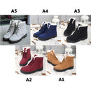 Ladies Cotton Shoes Plus Velvet Snow Boots, Size:35(Khaki)