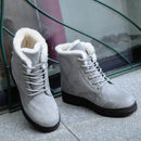 Ladies Cotton Shoes Plus Velvet Snow Boots, Size:35(Gray)