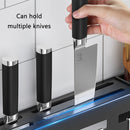 Kitchen Wall-mounted Rack Free Punching Chopsticks Holder, Color:Black 60cm