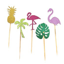 25 PCS / 5 Packs Holiday Theme Party Cake Dessert Table Decoration Inserted Card