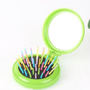 10 PCS Travel Portable Folding Massage Mirror Comb(Green)