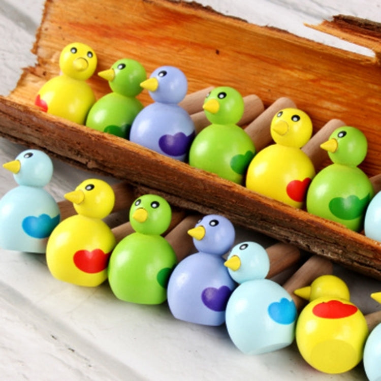 3 PCS Painted Wooden Cartoon Bird Whistle Children Educational Music Toy, Random Color Delivery