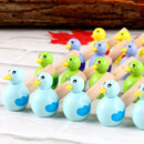 3 PCS Painted Wooden Cartoon Bird Whistle Children Educational Music Toy, Random Color Delivery