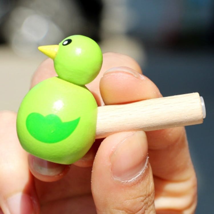 3 PCS Painted Wooden Cartoon Bird Whistle Children Educational Music Toy, Random Color Delivery