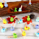 3 PCS Painted Wooden Cartoon Bird Whistle Children Educational Music Toy, Random Color Delivery