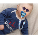 4 PCS/Set Baby Pacifier Chain Clip Cotton Double Printed Pacifier Chain(Black Pacifier Clip)