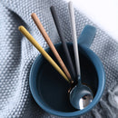 Mini Accessories Coffee Spoon Kitchen Dessertspoon Dining Round Shape Coffee Stainless Steel Home, Size:15cm(Rose Gold)