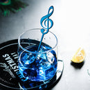 2 PCS Creative Musical Note Spoon Coffee Stirring Scoop Stainless Steel Titanium Music Bar Spoon Gift Spoon(Purple)
