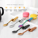 Creative Coffee Spoon Mermaid Shape Handle Spoons Flatware Drinking Tools, Color:Rose Gold