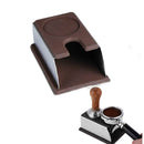 Stainless Steel Silicone Espresso Coffee Tamper Stand Barista Tool Powder Pad Hammer Pad(Brown)
