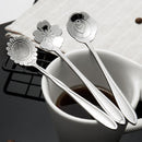 3 PCS Stainless Steel Household Creative Flower Spoon Coffee Stirring Spoon, Style:Sunflower Spoon