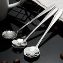 3 PCS Stainless Steel Household Creative Flower Spoon Coffee Stirring Spoon, Style:Plum Flower Spoon