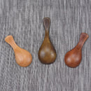 10 PCS Log Short Handle Wide Mouth Milk Powder Spoon Wooden Seasoning Tea Spoon, Style:B