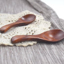 10 PCS Log Short Handle Wide Mouth Milk Powder Spoon Wooden Seasoning Tea Spoon, Style:D